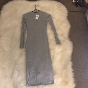 Grey sweater dress